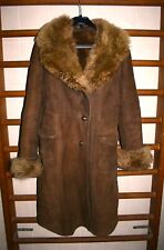 Manteau peau lainée véritable femme 38
