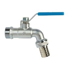 robinet à  boisseau sphérique à poignée mâle 20x27 bleu