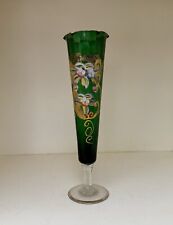 Vase Vintage en verre d’Art soufflé Murano.Peint à L’or.