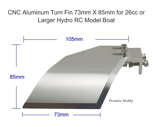 Cnc aluminum turn fin - fin, 73mm