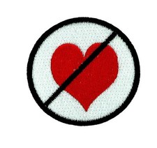 Patch ecusson brode backpack no love vintage biker moto thermocollant motard