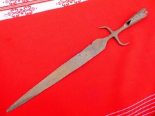 pic de garde esponton guisarme en fer forgé outil ancien