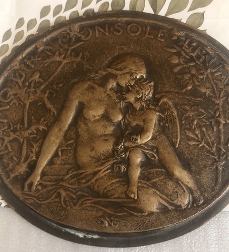 Médaille plaque bronze - plaque, en