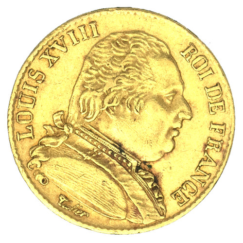 Louis xviii francs 1814 - louis, xviii-20