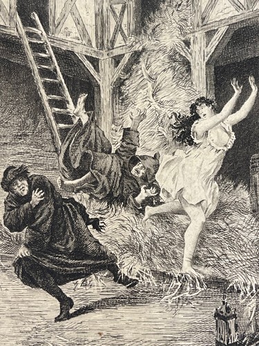 Gravure curiosa scène nuit - curiosa,