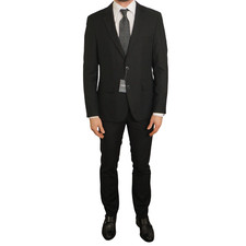 Costume En Toile Noir Slim Fit Doublé Homme EU50R UK/US40R W33 L32 D11