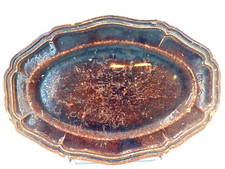 ancien PLAT ovale EN TERRE