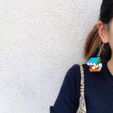 Boucles d'oreilles rubik's