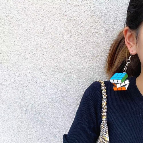 Boucles oreilles rubik s - boucles, rubik's