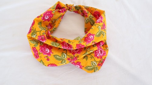 Foulard bandana imprimé bloc