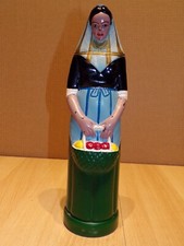 Ancienne bouteille en verre peinte vin Moscatel anthropomorphe espagnol