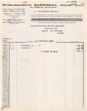 1936 ETS GUERINEAU A CHOLET - M. QUERRIOUX A LUSSAC LES CHATEAUX