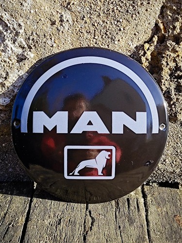 Plaque émaillée man enamel - émaillée,