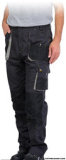 PANTALON DE TRAVAIL POCHES GENOUILLÈRES CARGO PANTALON DE SÉCURITÉ gris