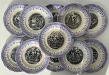 Assiettes parlantes en faience