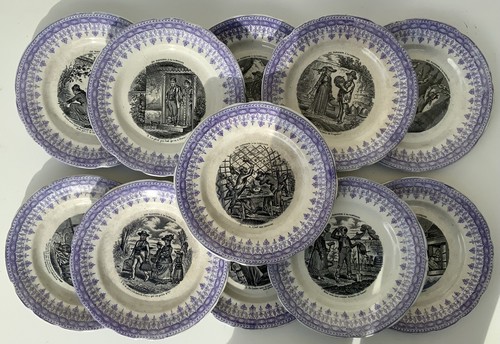 Assiettes parlantes faience - assiettes, en