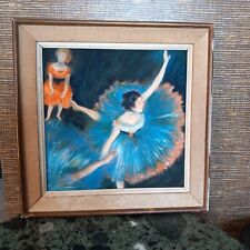 Tableau ancien. Les danseuses en tutu. Fusain