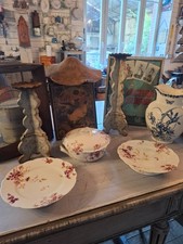 2 compotiers et un légumier en porcelaine décor floral grand depot