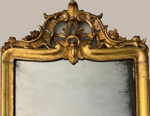 Ancien miroir louis baroque - miroir,