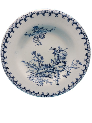 Vintage assiette demi creuse
