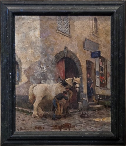 Huile sur panneau le - huile,