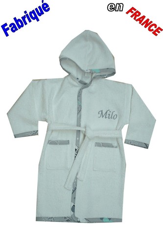Peignoir enfant prénom brodé
