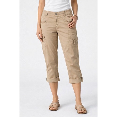 Cache tan crop cargo - crop,