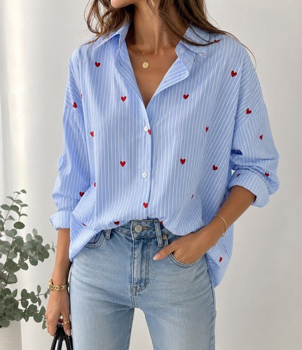 Chemisier femme bleu blanc - chemisier,