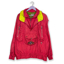 Veste De Ski/Snowboard Vintage Rose Avec Broderie Et Zip - Taille L Homme