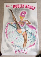 Affiche Originale Vintage "Bal du Moulin Rouge" par O'KLEY – 40x60 cm Années 50