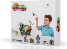 3D Animal Flash Cards. Introduction to Dinosaurs, Land and Sea Animals, Birds an