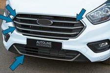 Calandre Chrome Tuning Bordure Set Pour Ford Transit Custom (2018-22) - 7 Pièces
