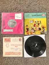 Lot De 4 Disques Vinyles Souples Publicitaires Esso Milliat Plastisonor Astrapi