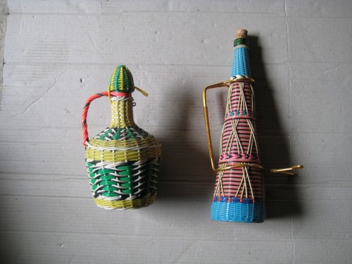 Bouteilles scoubidou vintage - scoubidou,