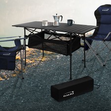 Table de camping pliante noire