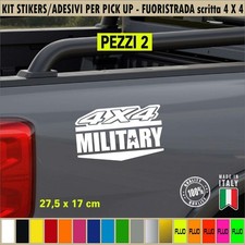 Kit 2 autocollants 4x4 MILITARY OFF ROAD pick-up tout-terrain universel cod.2411