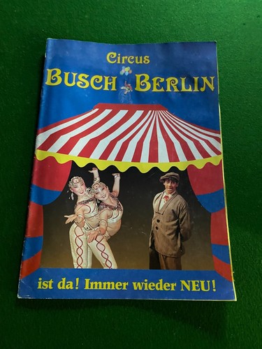 Programme cirque circus busch - circus,