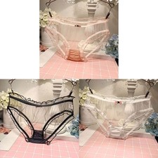 Culotte sexy dentelle femme transparente lingerie maille perspective sous v??tem