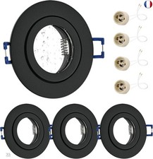 GeyouLux 4x Spot LED Encastrable 230V IP44 Cadre Avec Douille GU10, Spots de