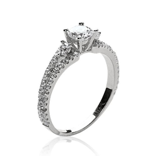 Solitaire femme argent - -,