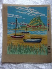 N° 21325 CANEVAS A FAIRE PAYSAGE  25 cm x 30,5 cm sans fil et sans aiguille
