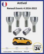 Écrous antivol de roues Renault Scenic 4 2016-2022 (4 écrous + 2 douilles)
