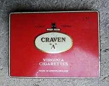 BBL2 -  boite métal tôle Craven A cigarettes collection tin box ration 39/45