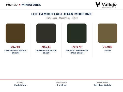 Lot vallejo camouflage otan - camouflage,