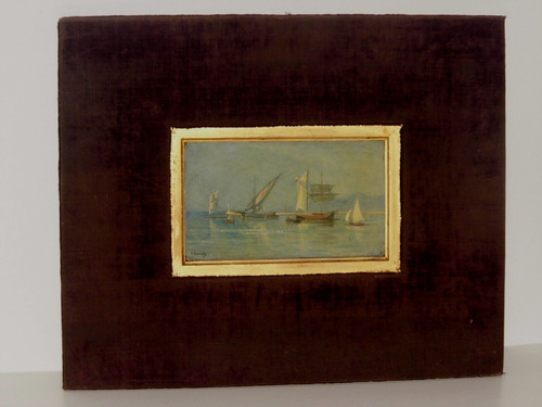 Tableau huile sur carton henri - tableau,