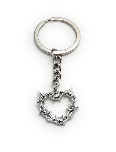 Porte clés métal argenté - en,