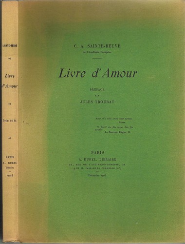 Livre amour sainte beuve - sainte,