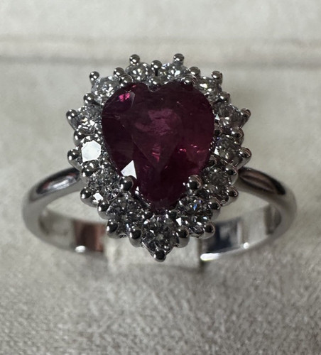 Bague blanc 18kt - or, avec