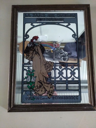 Ancien miroir publicitaire - miroir, "la
