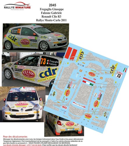 Decals ref 2045 renault - 1/32,